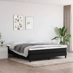 Πλαίσιο Κρεβατιού Boxspring Μαύρο 180x200 εκ. Υφασμάτινο - Μαύρο