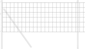 vidaXL Φράχτης Εuro Γκρι 0.8 x 10 m Σίδηρος με επικάλυψη PVC