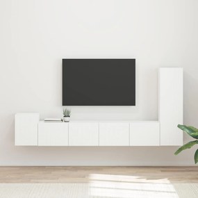 vidaXL Σετ επίπλου τηλεόρασης Επιτοίχιο 3 pcs Λευκό Επεξεργασμένο ξύλο