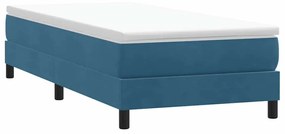 BOX SPRING ΚΡΕΒΑΤΙ ΧΩΡΙΣ ΣΤΡΩΜΑ ΣΚΟΥΡΟ ΜΠΛΕ ΒΕΛΟΥΔΙΝΟ 3315817