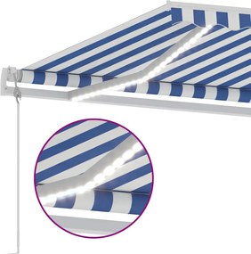 vidaXL Ηλεκτρική τέντα με LED και αισθητήρα 6 x 3 m