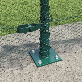 vidaXL Εξωτερική Εξαγωνική Περίφραξη με Σκυρόδετη Βάση 100 x 0,5 μ