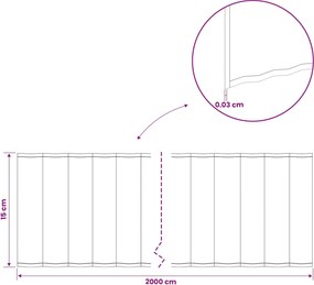 vidaxl Περίγραμμα γκαζόν 20 μ x 15 εκ Γαλβανισμένος Χάλυβας Ασημί