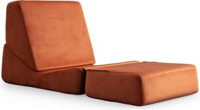 1-Seat Sofa-Bed Origami Convertable - Orange Orange
