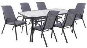 ΣΕΤ ΤΡΑΠΕΖΑΡΙΑΣ 7ΤΜΧ ΚΑΡΕΚΛΕΣ ΜΕ ΜΑΞΙΛΑΡΙ & ΤΡΑΠΕΖΙ 150X90 HM10572.02 ΚΑΦΕ