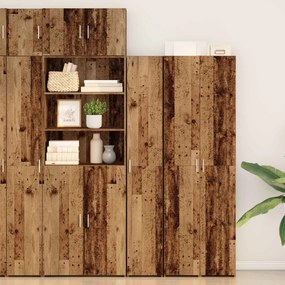 vidaXL Highboard 2 pcs Παλιό ξύλο 30 x 42,5 x 185 εκ