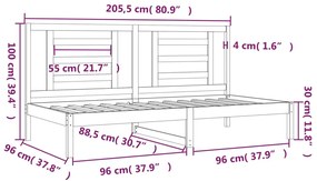 ΚΑΝΑΠΕΣ ΚΡΕΒΑΤΙ 90X200 ΕΚ. ΑΠΟ ΜΑΣΙΦ ΞΥΛΟ ΠΕΥΚΟΥ 3108056