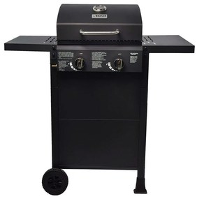 Ψησταριά Υγραερίου 2 Καυστήρων Gas Bbq Intro GB-P200 101x50x102cm Black Kaiser Ανοξείδωτο Ατσάλι