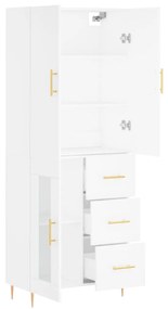 vidaXL Ντουλάπι Λευκό 69,5x34x180 εκ. από Επεξεργασμένο Ξύλο