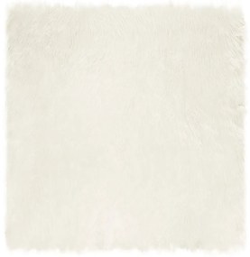 vidaXL Ψεύτικο Δέρμα Προβάτου Χαλί Tafalla Λευκό 120 x 120 cm