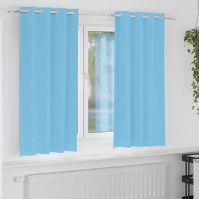 vidaXL Κουρτίνες με κουρτίνες 2 pcs Γαλάζιο 175 x 140 εκ. Πολυεστέρας