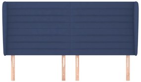 vidaXL Κεφαλάρι με Πτερύγια Μπλε 163x23x118/128 εκ. Υφασμάτινο