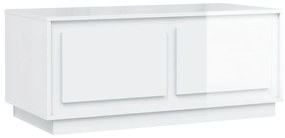 vidaXL Τραπεζάκι Σαλονιού Γυαλ. Λευκό 102x50x44 εκ. Επεξεργ. Ξύλο