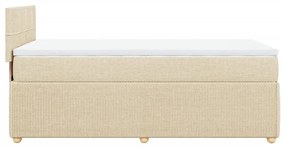 ΚΡΕΒΑΤΙ BOXSPRING ΜΕ ΣΤΡΩΜΑ ΚΡΕΜ 100 X 200 ΕΚ. ΥΦΑΣΜΑΤΙΝΟ 3289672