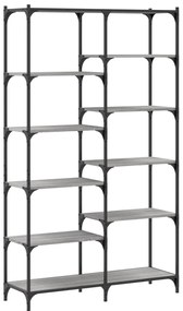vidaXL Βιβλιοθήκη Γκρι Sonoma 100x32x170 εκ. Επεξεργ. Ξύλο / Σίδηρος
