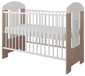 Βρεφικό Κρεβάτι White + Oak Bear  60x120cm  BC10045 BabyCute