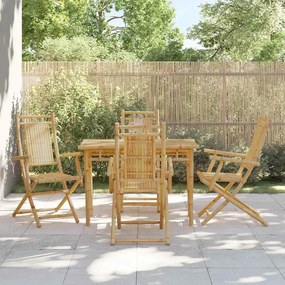 vidaXL Πτυσσόμενες Καρέκλες 4 τεμ. 53x66x99 εκ. Μπαμπού