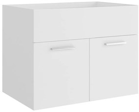 vidaXL Σετ Επίπλων Μπάνιου Λευκό από Επεξ. Ξύλο