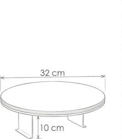 Βοηθητικό Τραπεζάκι Πολυθρόνας Δρυς BIMIRU 32x32x10