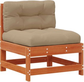 vidaXL Σετ Ξαπλώστρας Κήπου 7 pcs Κερωμένο Καφέ Στερεό πεύκο