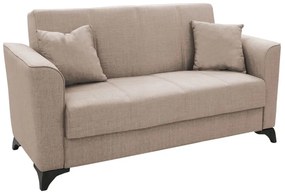 Kαναπές κρεβάτι Asma pakoworld 2θέσιος ύφασμα μπεζ 156x76x85εκ