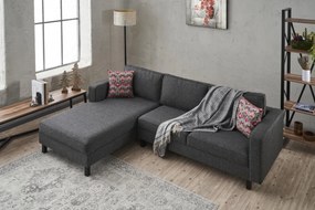 Corner Sofa Kale Linen Left - Anthracite Anthracite