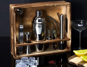 Σετ Σερβιρίσματος Κοκτέιλ Cook Concept με ξύλινη βάση - 15 τεμάχια