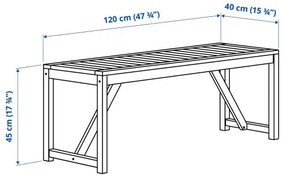 NÄMMARÖ παγκάκι/εξωτερικού χώρου, 120 cm 605.103.10