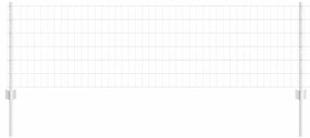 vidaXL Φράχτης με Στήλες. Ασημί 0.6 x 25 μ Ατσάλι