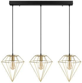 Φωτιστικό Οροφής - Ράγα Elmas 892OPV1624 100x30x134cm 3xE27 40W Black-Gold Opviq