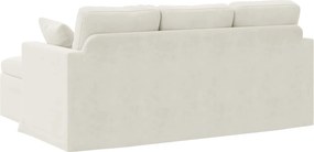 vidaXL Καναπές Κρεμ 178 x 134 x 80 εκ Βελούδο