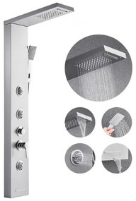 VEVOR Shower Panel Tower System Stainless Steel Column Rainfall Head Massage Jet