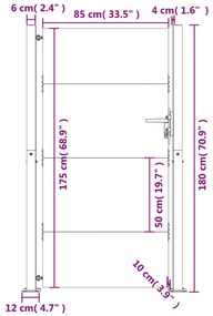 ΠΥΛΗ ΚΗΠΟΥ 105 X 180 ΕΚ. ΑΠΟ ΑΤΣΑΛΙ CORTEN 153266