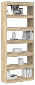 vidaXL Βιβλιοθήκη Sonoma Δρυς 80 x 30 x 198 εκ Επεξεργασμένο ξύλο
