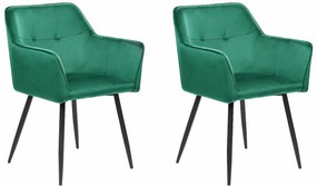 Καρέκλα Berwyn 1276, Πράσινο, 84x60x49cm, 9 kg, Ταπισερί, Μεταλλικά, Ξύλο, Μπράτσα, Ξύλο: Λεύκα | Epipla1.gr
