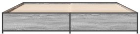vidaXL Πλαίσιο Κρεβατιού Γκρι Sonoma 160x200 εκ. Επεξ. Ξύλο & Μέταλλο