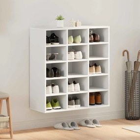 vidaXL Ντουλάπα Παπουτσιών με ράφι Λευκό 77.5 x 30 x 83.5 εκ.