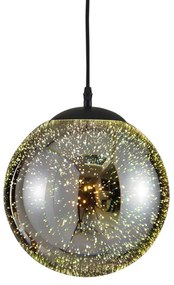 Φωτιστικό Οροφής Avantgarde AD804225 Black Metal, Glass