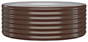 vidaXL Ζαρντινιέρα Καφέ 100x100x36 εκ. Γαλβανισμένος χάλυβας