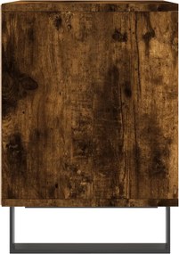 vidaXL Κομοδίνα 2 τεμ. Καπνιστή Δρυς 40 x 35 x 50 εκ. Επεξεργ. Ξύλο