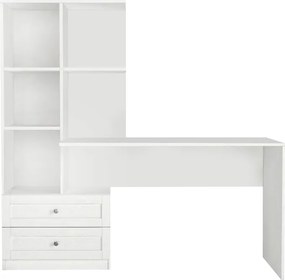 Γραφείο εργασίας Mantra Megapap χρώμα λευκό 155x60x152εκ.