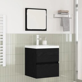 vidaXL Σετ Επίπλων Μπάνιου με συρτάρι 3 pcs Τεχνίτης δρυς και Λευκό