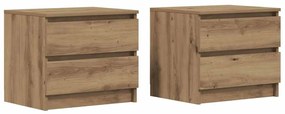 vidaXL Κομοδίνα 2 τεμ Artisan Oak 50x40x43.5 cm Κατασκευασμένο ξύλο