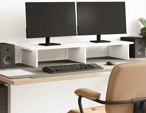 vidaXL Βάση Οθόνης Λευκή 100x27x15 εκ. από Επεξ. Ξύλο