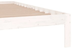 vidaXL Πλαίσιο Κρεβατιού Λευκό 180 x 200 εκ. Μασίφ Ξύλο Super King