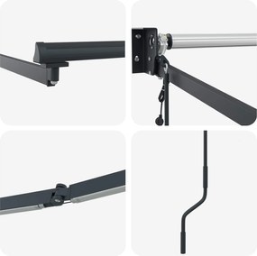 vidaXL Ηλεκτρικό Ανακλινόμενο Κάθισμα Ανθρακί αλουμίνιο