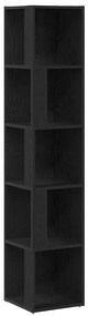 vidaXL Γωνιακά ράφια Μαύρη δρυς 33 x 33 x 164.5 cm Επεξεργασμένο ξύλο