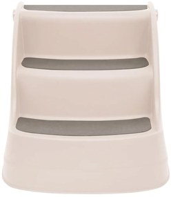 vidaXL Σκάλα Σκύλου 3 Επιπέδων Πτυσσόμενη Κρεμ 50x38x38 εκ. Πλαστικό