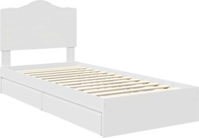 vidaXL Κρεβάτι Αποθήκης Λευκό 70 x 190 cm Επεξεργασμένο ξύλο