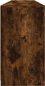 vidaXL Μπουφές με LED Καπνιστή Δρυς 181,5 x 37 x 67 εκ.